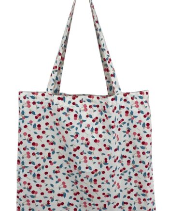 Black Colour Taske   Shopper Lulu Cotton Cherry White