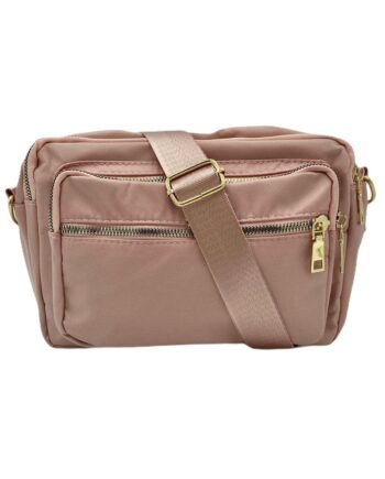 Black Colour Taske Viggy Nylon Medium Rose