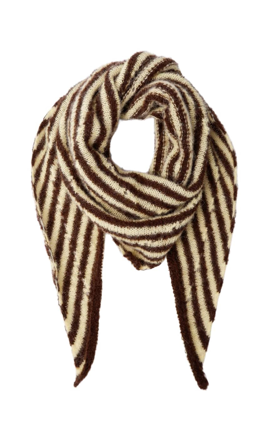Black Colour Tørklæde Dell Mini Stripe Mocca