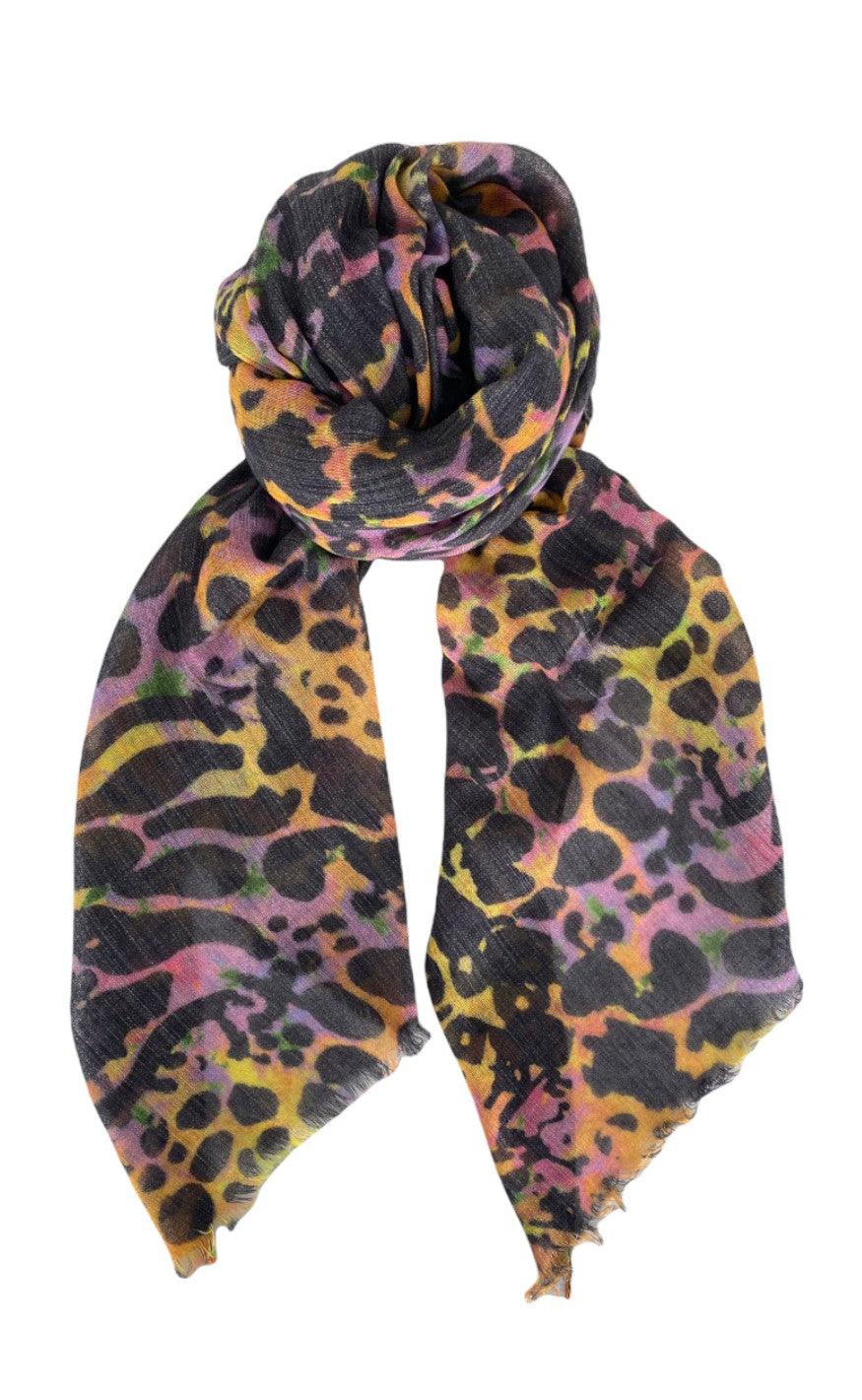 Black Colour Tørklæde Regan Black Multi