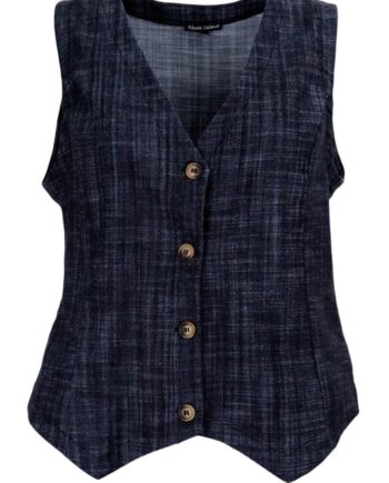 Black Colour Vest Box Black Denim
