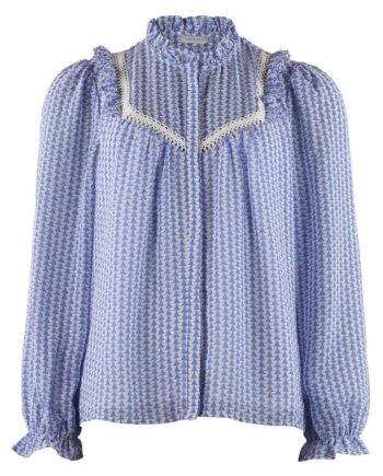 Continue Bluse Bodil Blue White