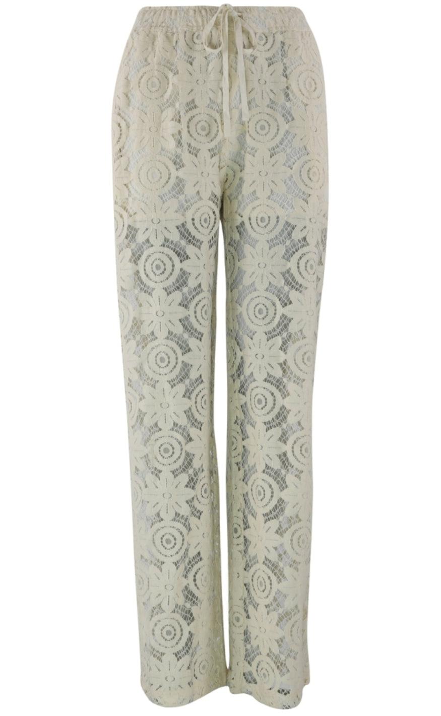 Continue Bukser Lis Lace Off White
