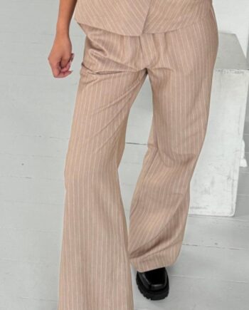 Continue Bukser Roberta Sand White Stripe