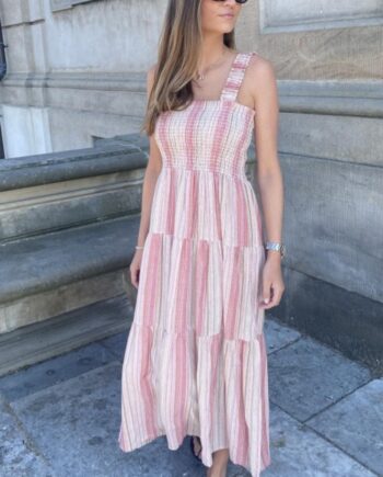 Continue Kjole Beth Rose Stripe