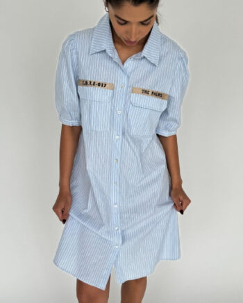 Continue Kjole Mili Stripe Blue Stripe