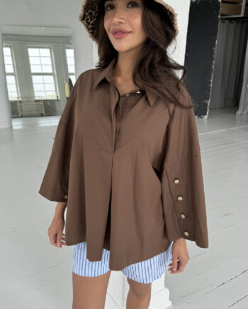 Continue Skjorte Klara Wide Brown