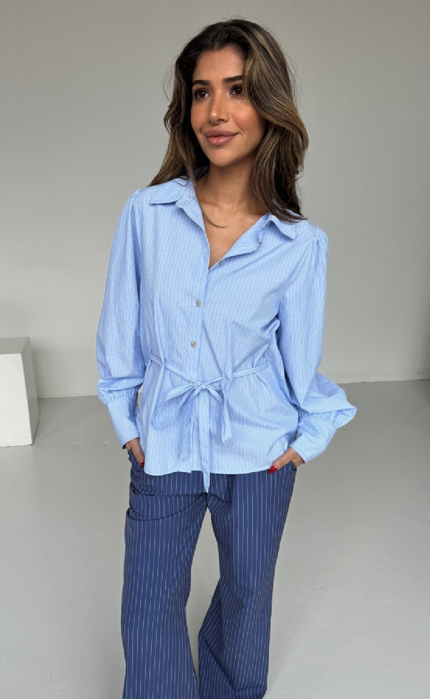 Continue Skjorte Triana Blue Stripe