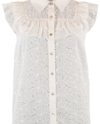 Continue Top Kassandra Anglaise White