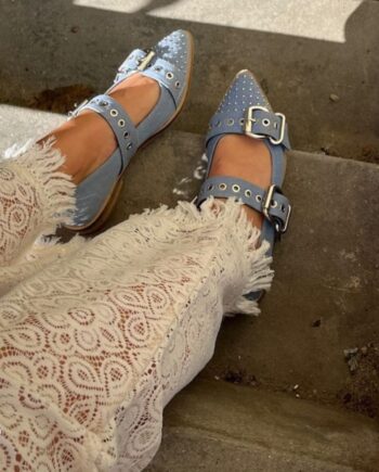 Copenhagen Shoes Ballerinaer Future Vibes Blue Denim