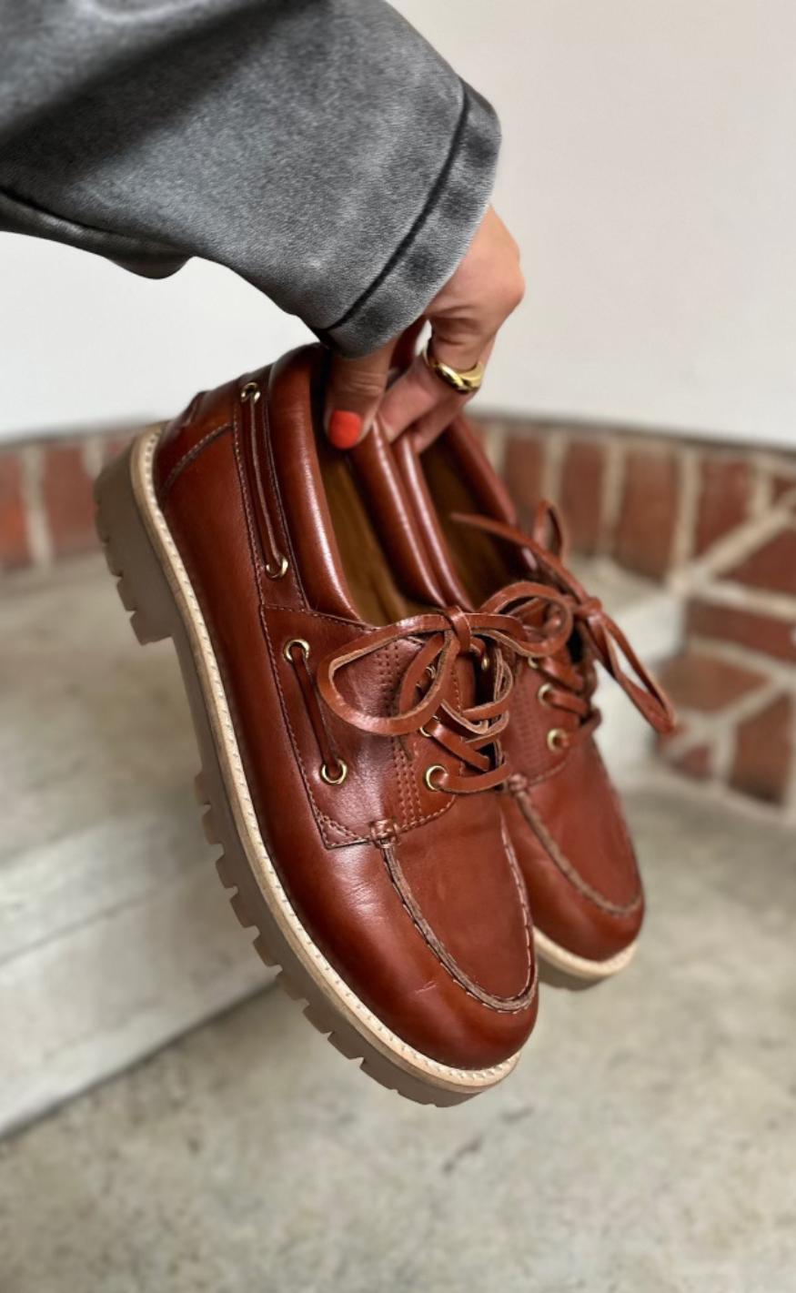 Copenhagen Shoes Loafers The Walk Leather Cognac