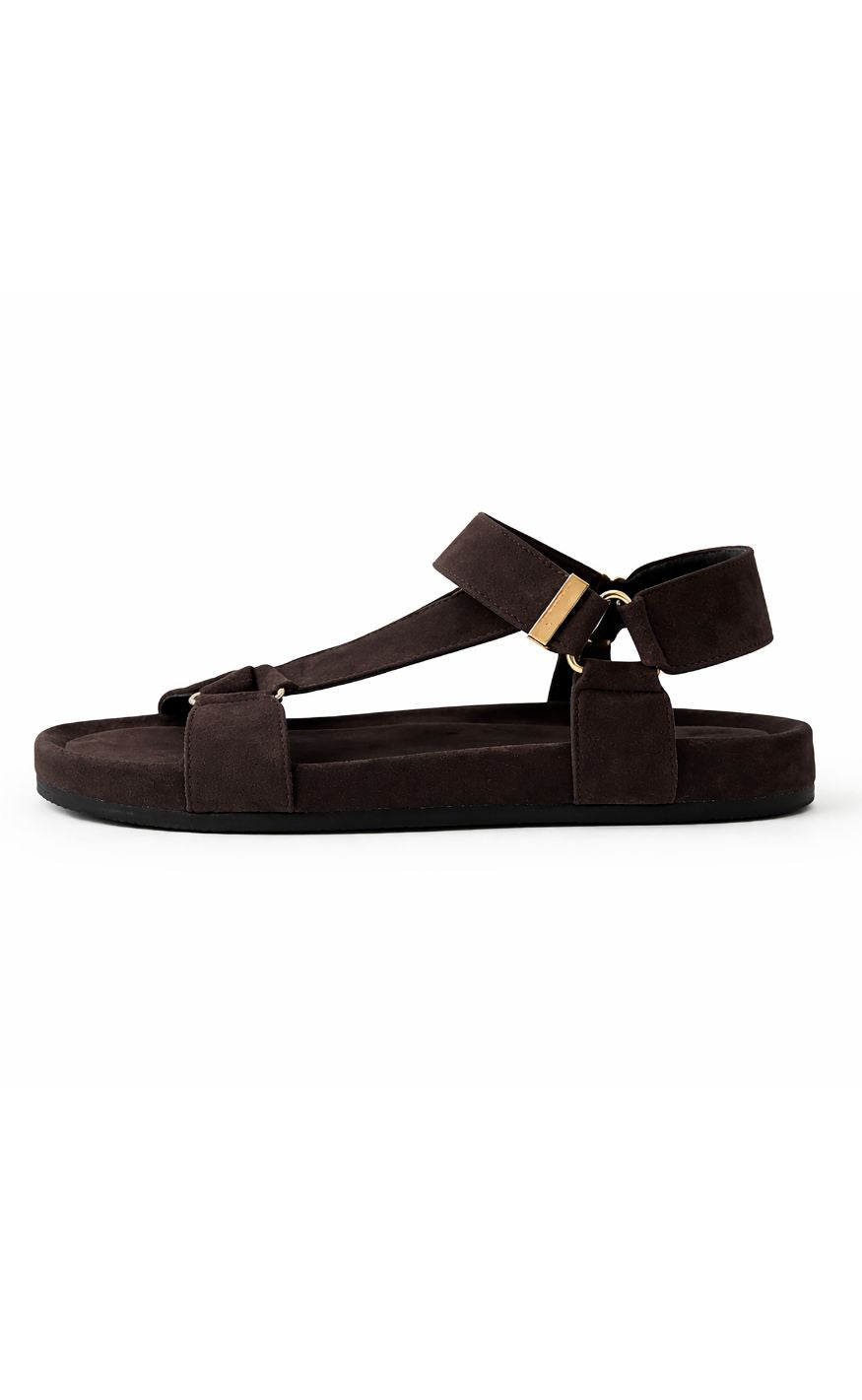 Copenhagen Shoes Sandaler Carrie Suede Dark Brown