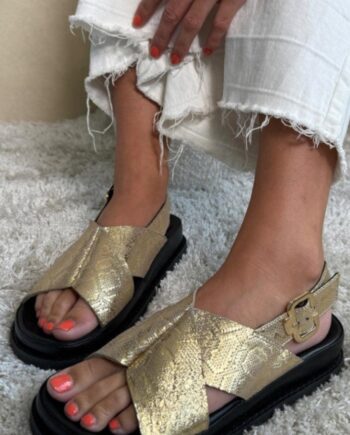 Copenhagen Shoes Sandaler New Stronger Gold Print