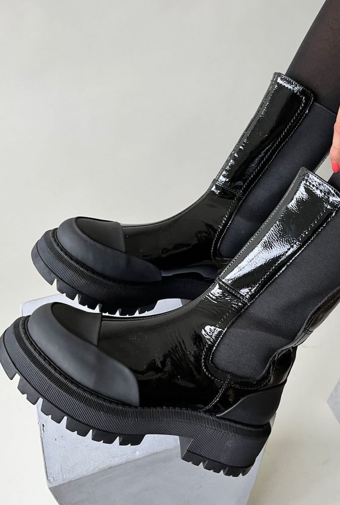 Copenhagen Shoes Støvler Sally Girl Black Pantent