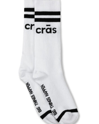 Cras Strømper Logo White Black