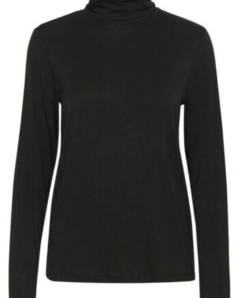 Culture Bluse Poppy Rollneck Black