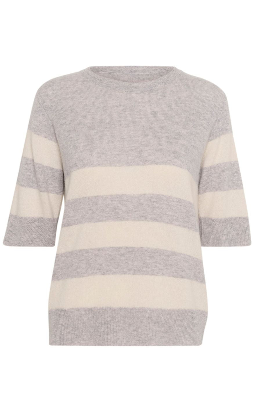 Culture Pullover Callie Arrow Stripe Grey Melange Whitecap Stripe