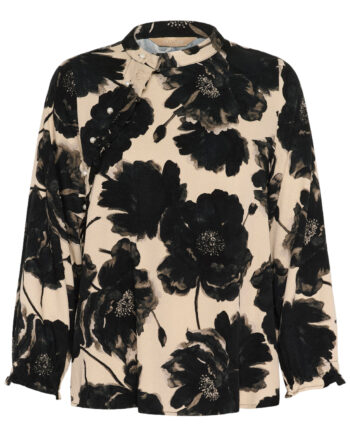 Culture Skjorte Rachel Elitha Black Offwhite Flower