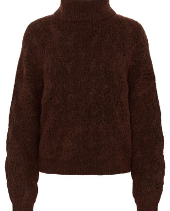 Culture Strik Kimmy Rollneck Bitter Chocolate Melange