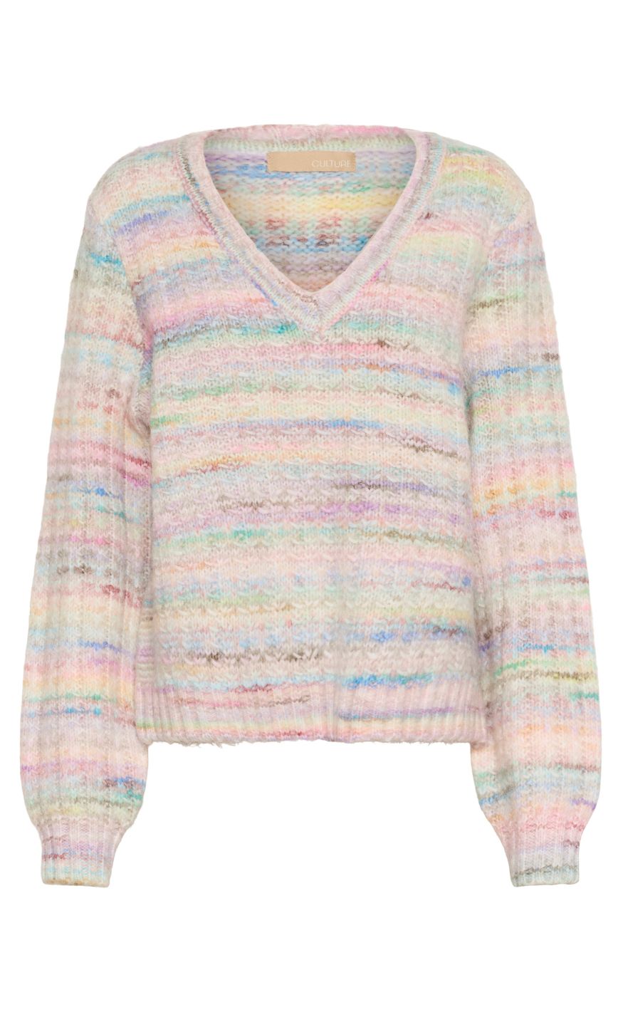 Culture Striktrøje Bilo Pink Multi