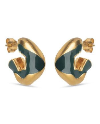 Enamel Copenhagen øreringe Amelia Petrol Green