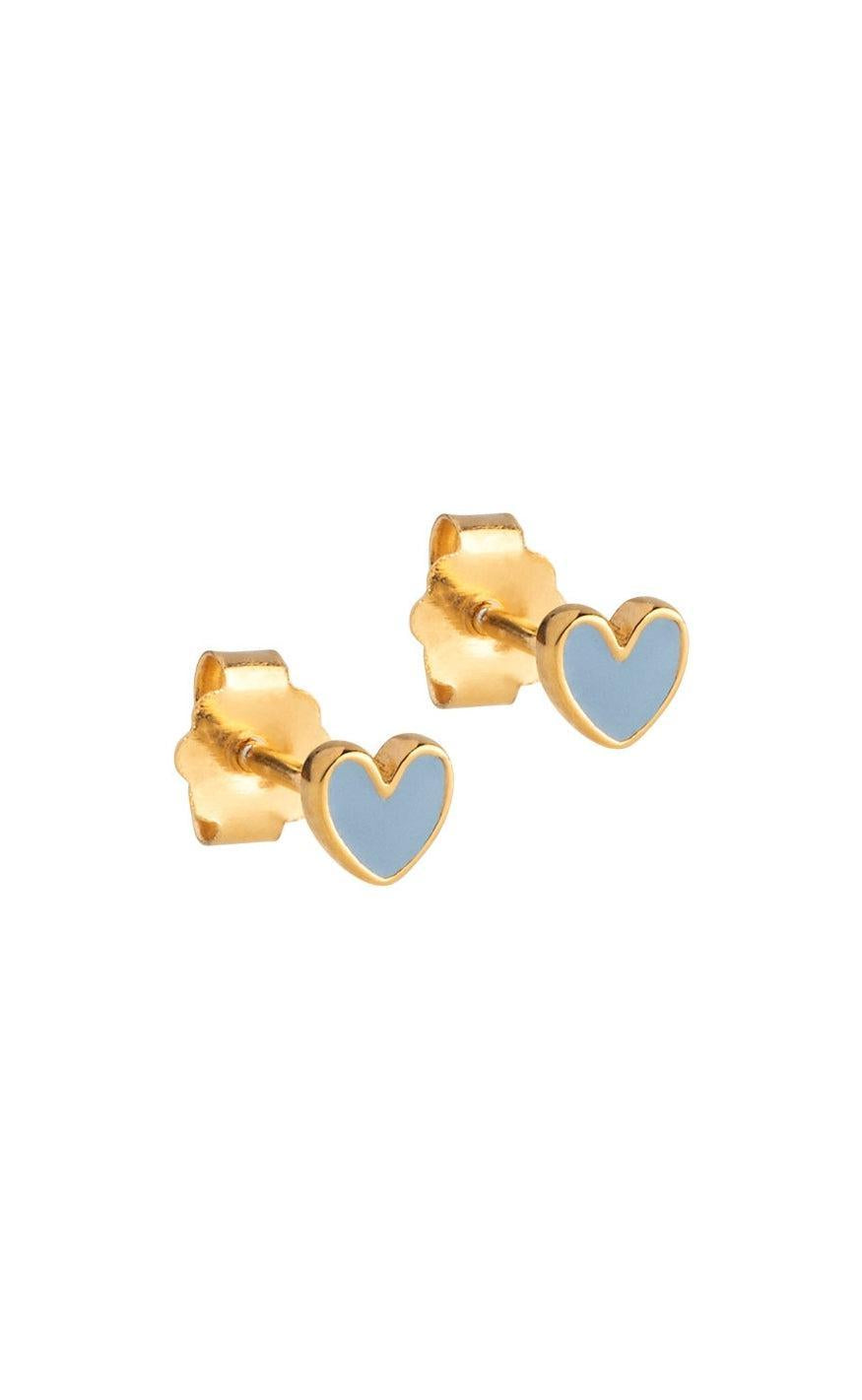 Enamel Copenhagen øreringe Amore Steel Blue