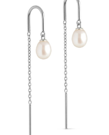 Enamel Copenhagen øreringe Eleanor Silver Pearl