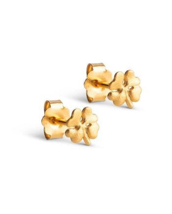 Enamel Copenhagen øreringe Organic Clover Mini Gold Colour