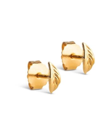 Enamel Copenhagen øreringe Organic Leaf Gold Colour