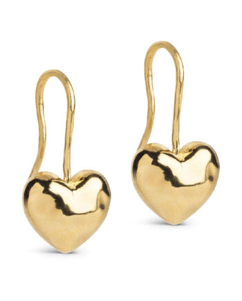 Enamel Copenhagen øreringe Poma Drop Heart Gold Colour