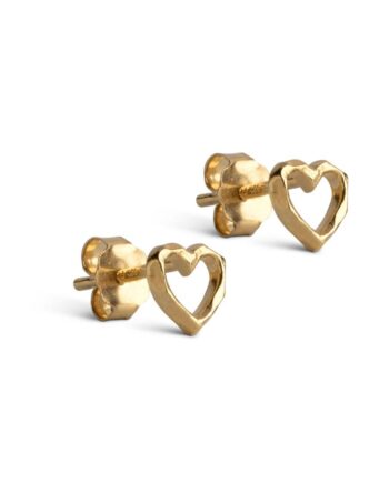 Enamel Copenhagen øreringe Studs Organic Heart Gold Colour