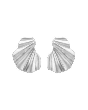 Enamel Copenhagen øreringe Wave Silver Colour