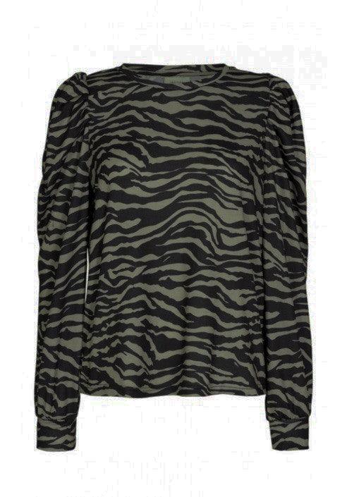 Freequent Bluse Elcos Olive Night Mix