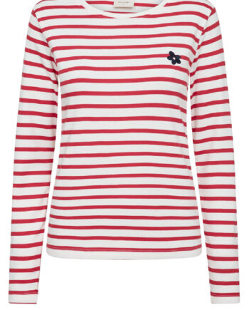 Freequent Bluse Famila Star Off-white    True Red