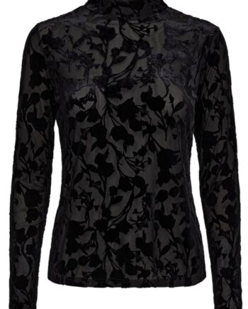 Freequent Bluse Iska Black    Black Flower