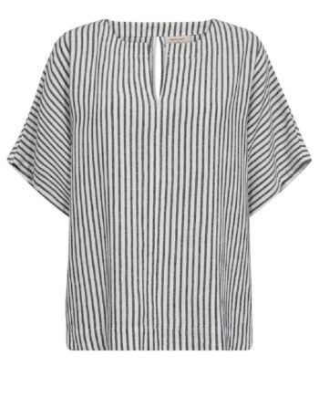 Freequent Bluse Lavisco Star Off-white    Navy Blazer