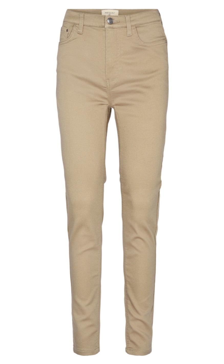 Freequent Bukser Harlow Twill Silver Mink