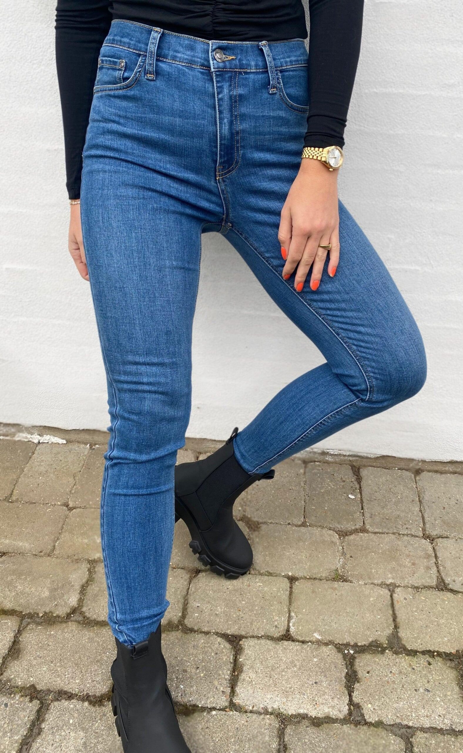 Freequent Bukser Harlow Vintage Blue