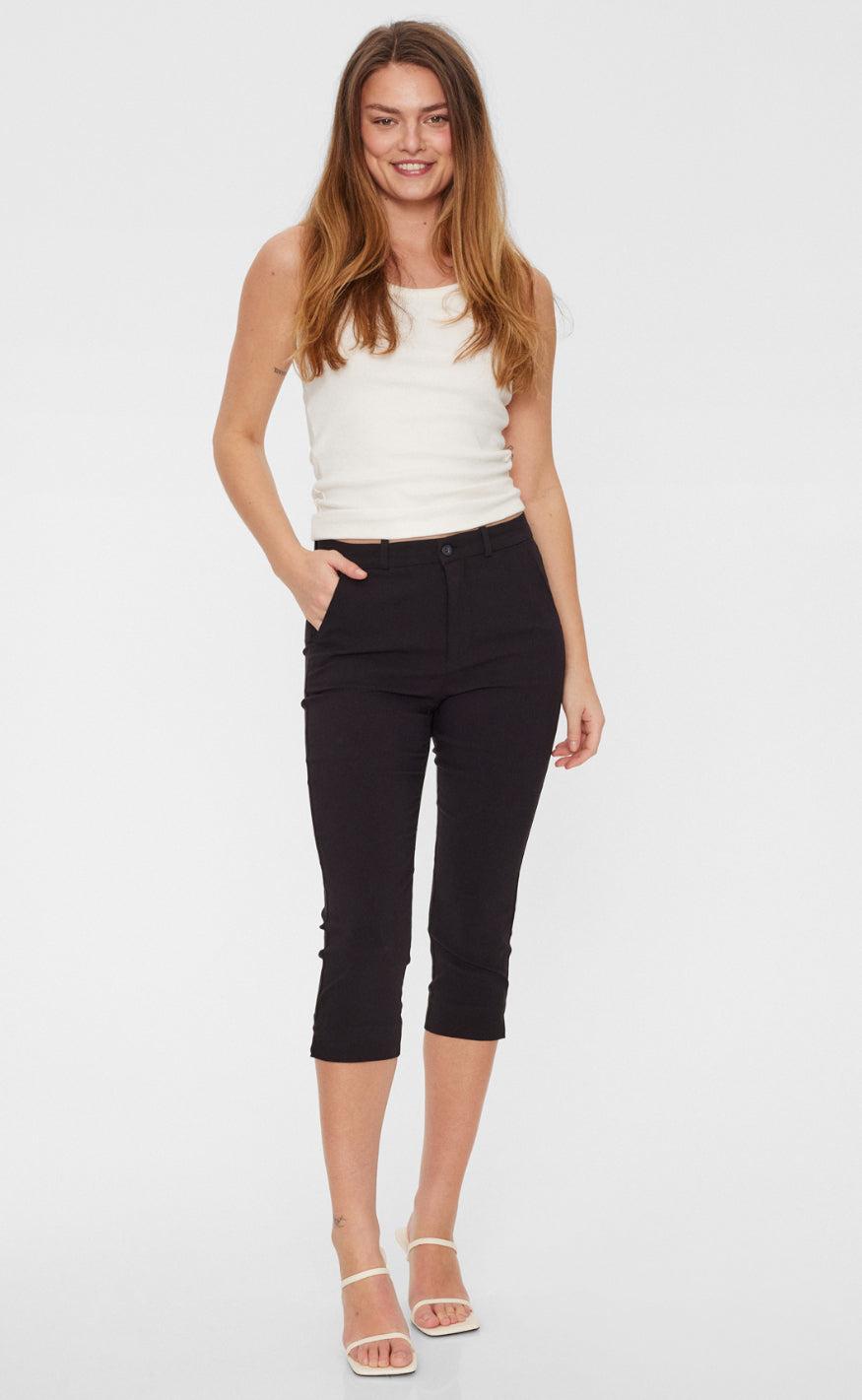 Freequent Bukser Solvej Capri Black