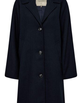 Freequent Jakke Mellon Long Navy Blazer