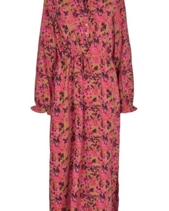 Freequent Kjole Adriane Cerise With Black