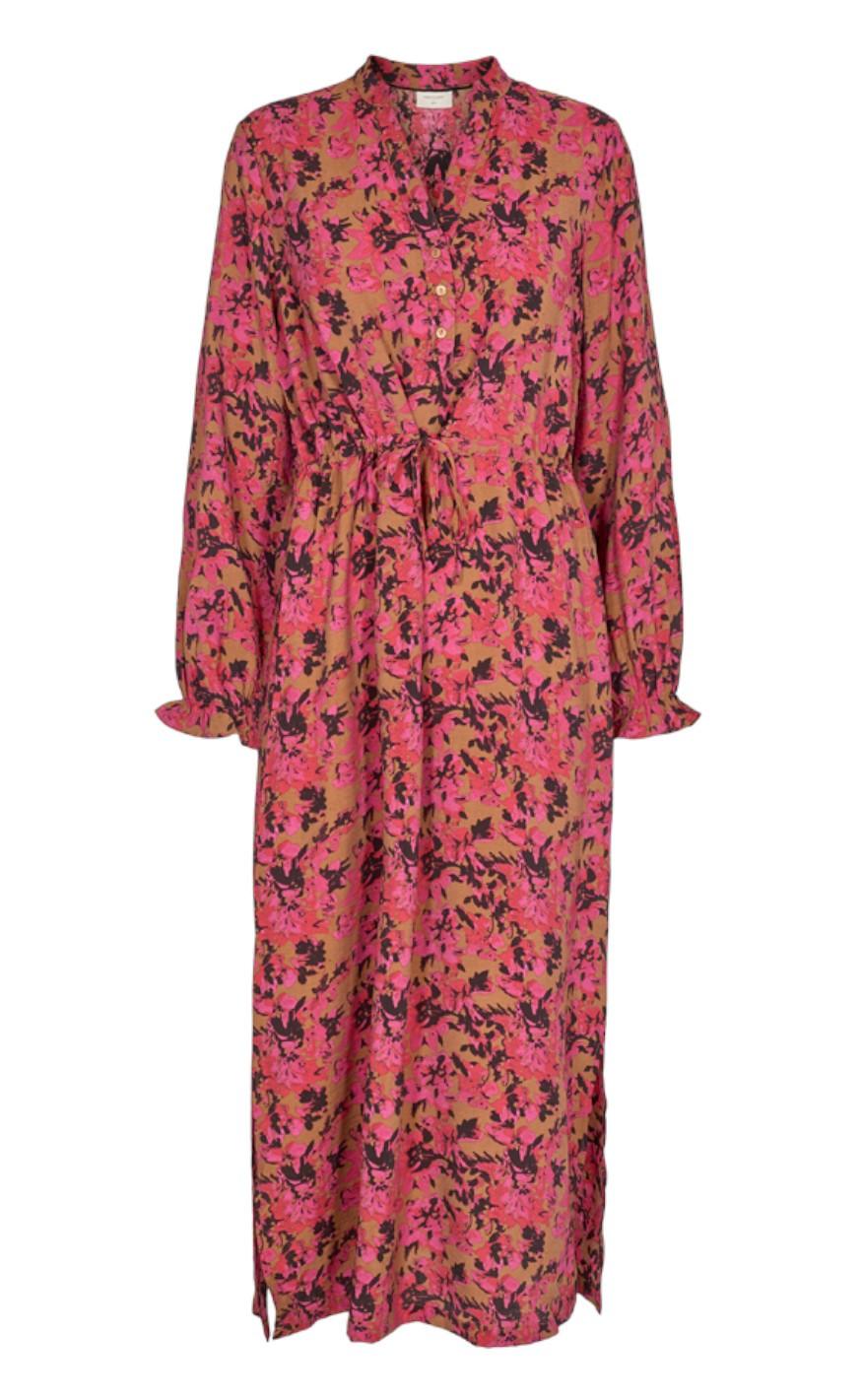 Freequent Kjole Adriane Cerise With Black