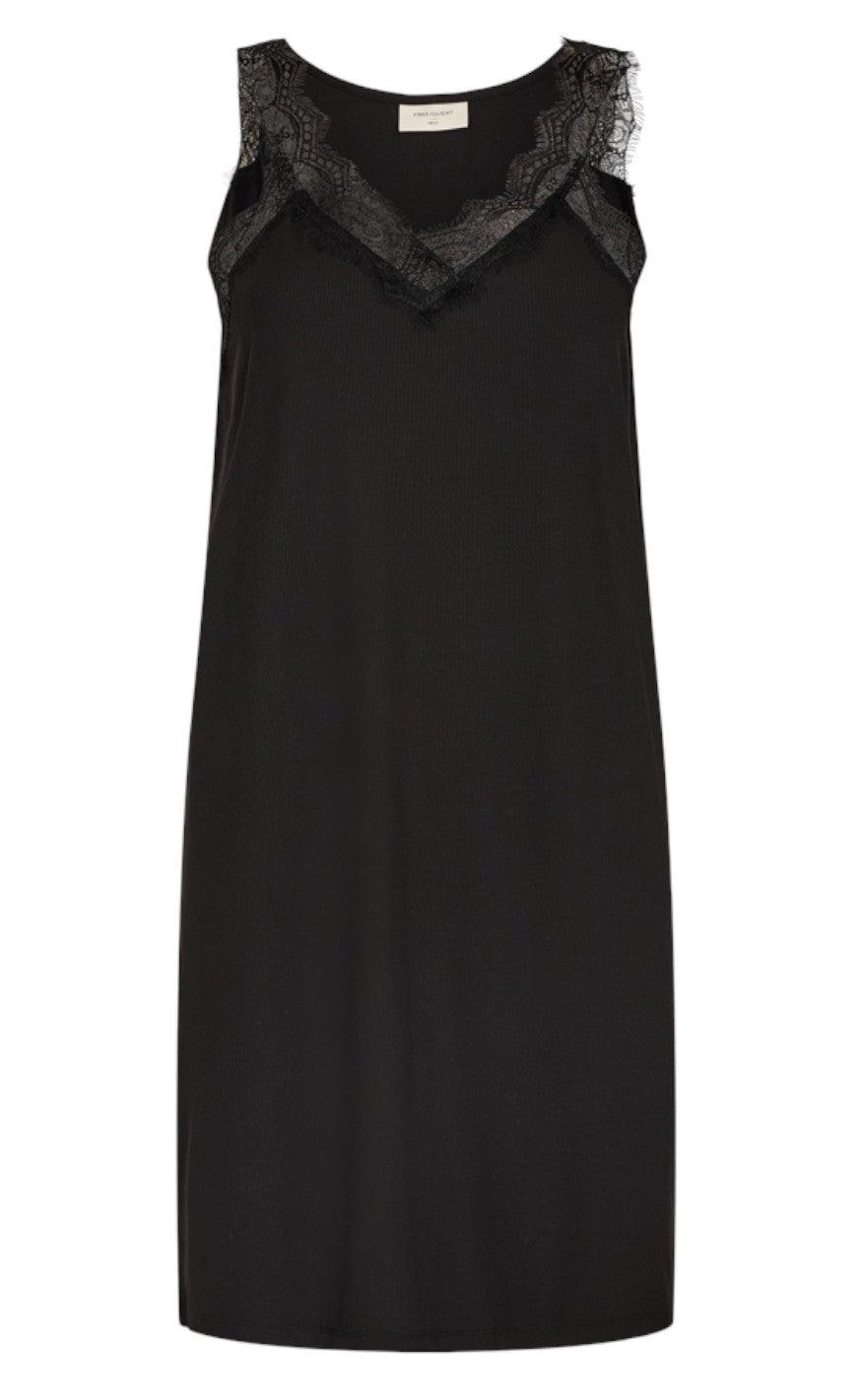 Freequent Kjole Bicco Rib Black