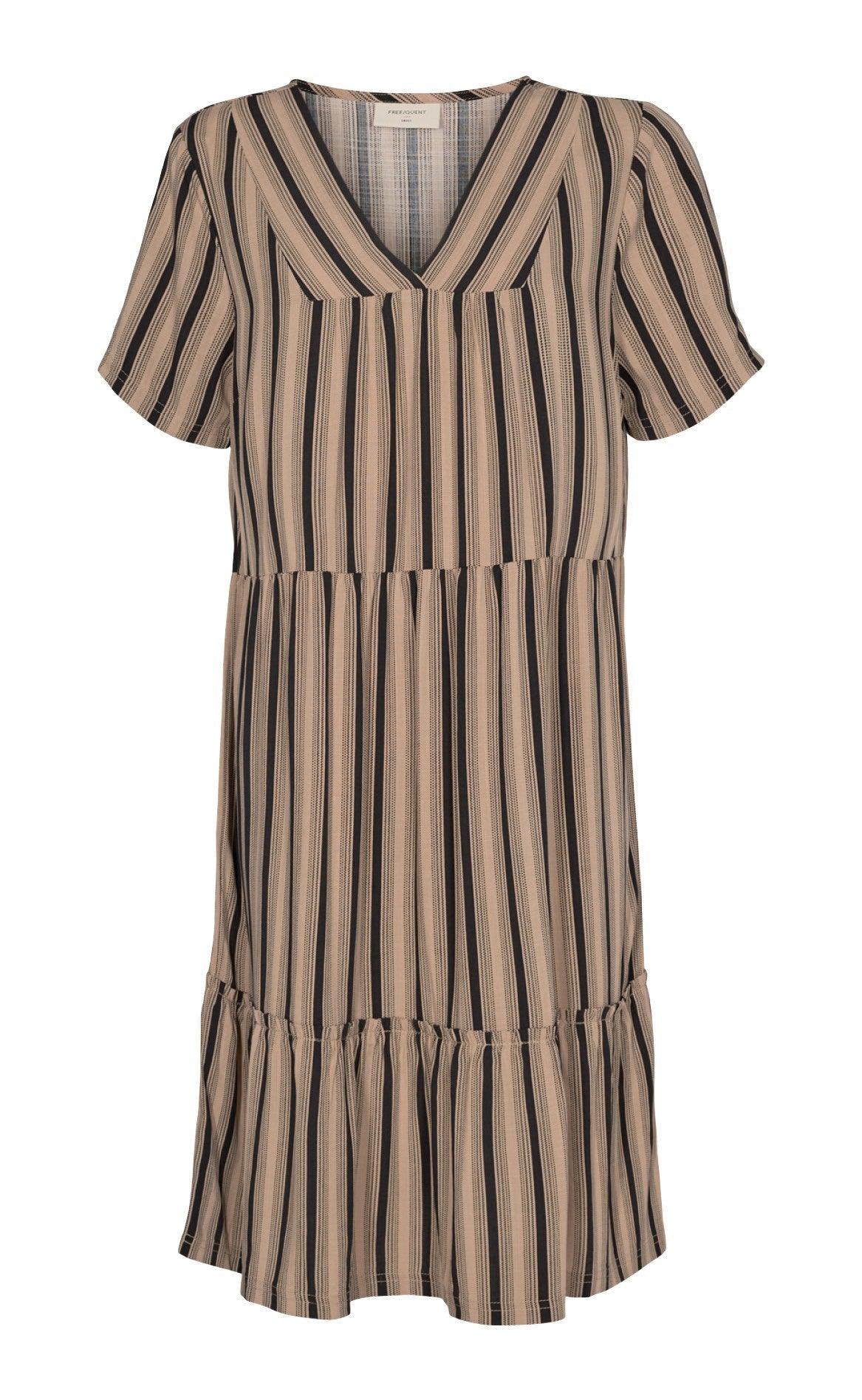 Freequent Kjole Dea Stripe Black