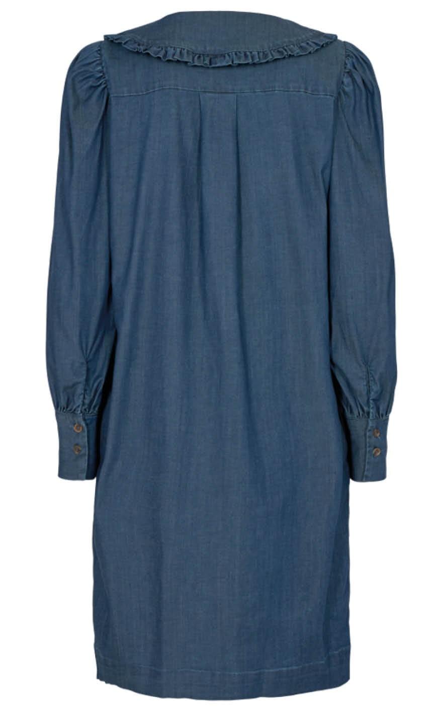 Freequent Kjole Fia Collar Medium Blue