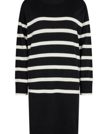 Freequent Kjole Monday Black    Offwhite
