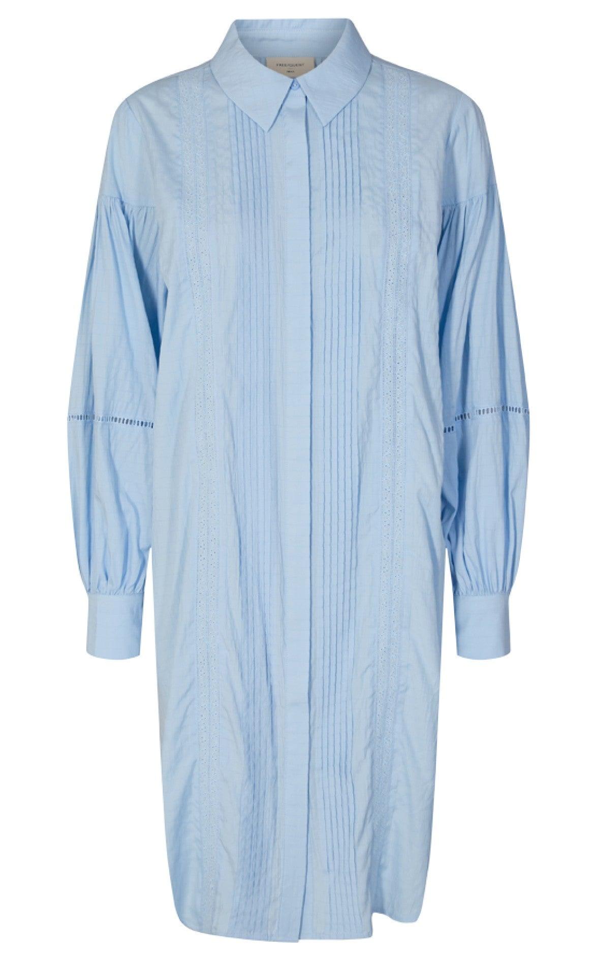 Freequent Kjole Rhian Chambray Blue
