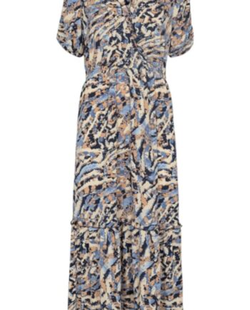 Freequent Kjole Snakey Chambray Blue Mix