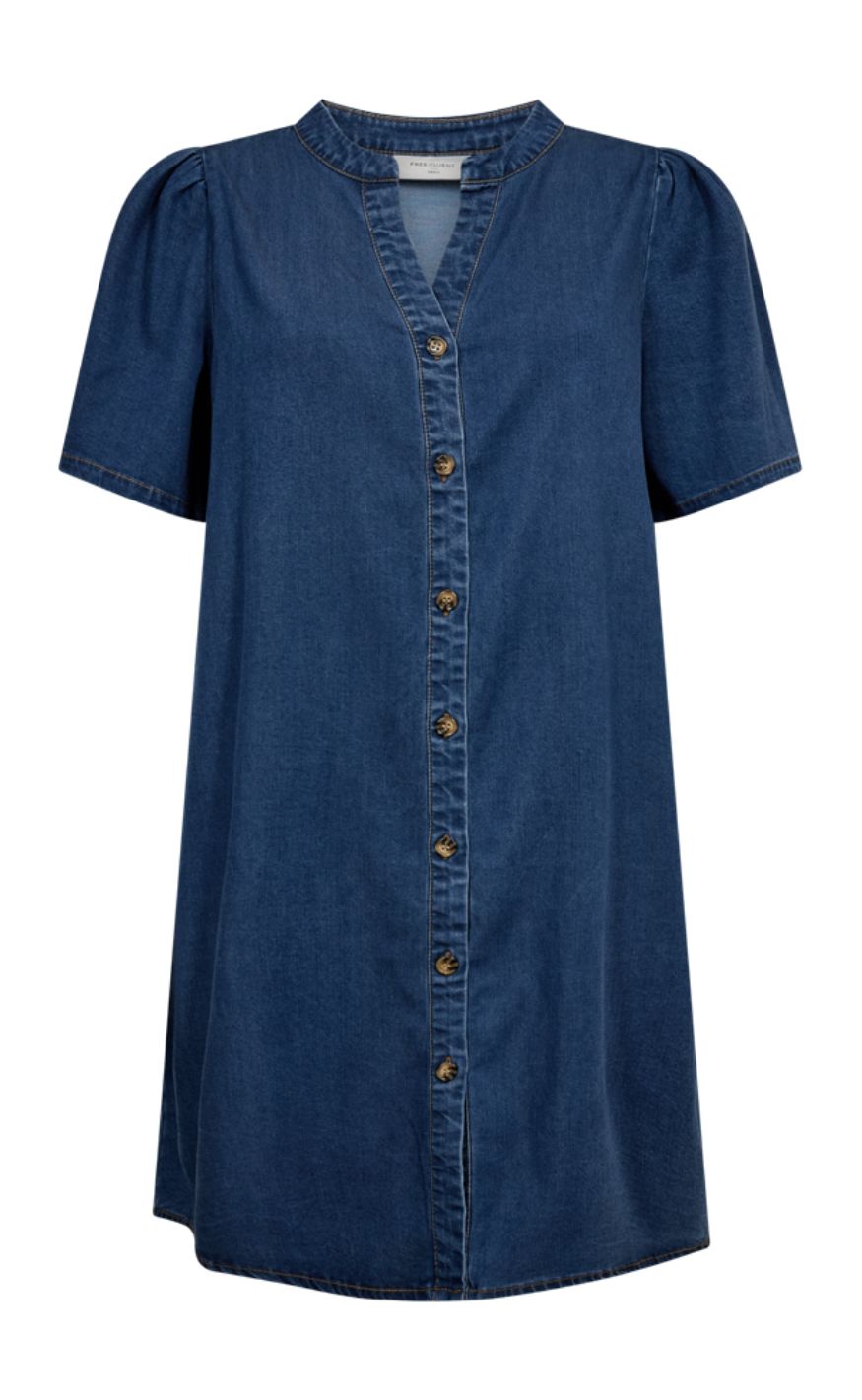 Freequent Kjole Solda Medium Blue Denim