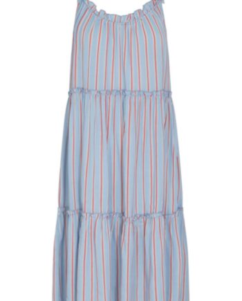 Freequent Kjole Tea Chambray Blue Mix